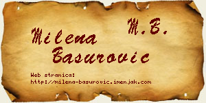 Milena Basurović vizit kartica